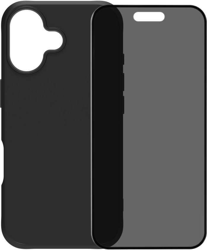 BlueBuilt Protective Back Cover with MagSafe iPhone 17 Black + iPhone 17 Privacy Screen Protector Glass Main Image