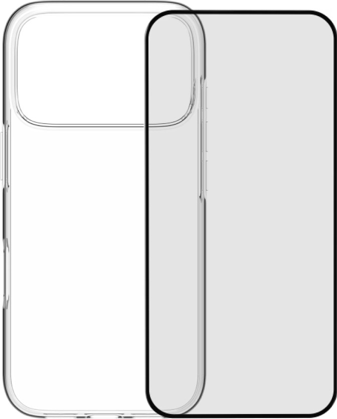 BlueBuilt Back Cover iPhone 17 Pro Transparent + BlueBuilt iPhone 17 Pro Screen Protector Glass Main Image