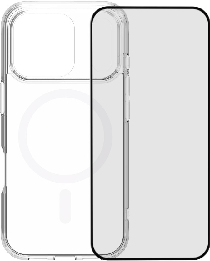 BlueBuilt Protective Back Cover met MagSafe iPhone 17 Pro Transparant + iPhone 17 Pro Screenprotector Glas Main Image