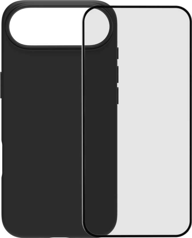 BlueBuilt Protective Back Cover met MagSafe iPhone 17 Air Zwart + BlueBuilt iPhone 17 Air Screenprotector Glas Main Image