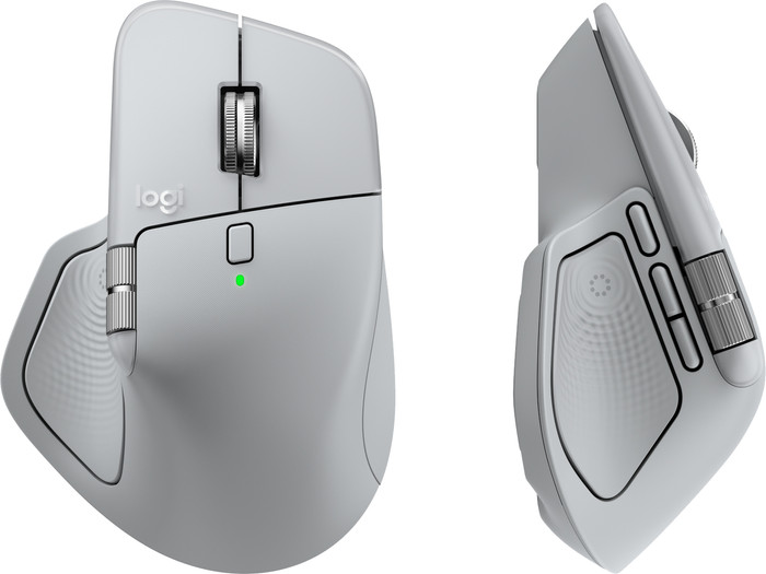 Logitech MX Master 4 Lichtgrijs + Logitech MX Keys S Grijs Qwerty bovenkant