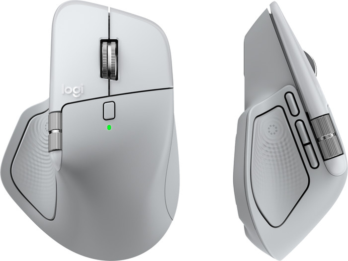 Logitech MX Master 4 voor Mac Zilver + Logitech MX Keys S for Mac Qwerty Wit bovenkant