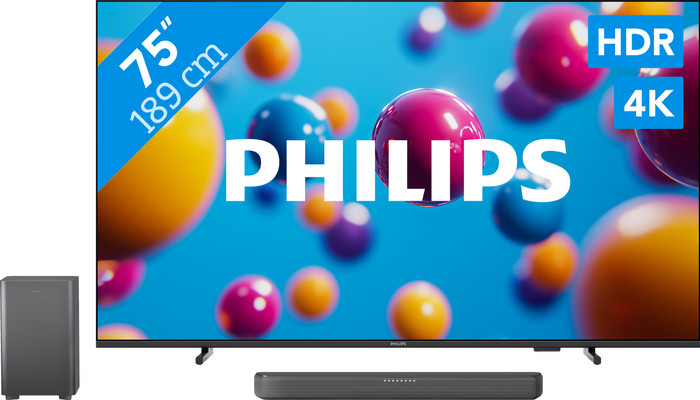 Philips Ambilight 75'' PUS7000 4K (2025) + Philips TAB5309 Main Image