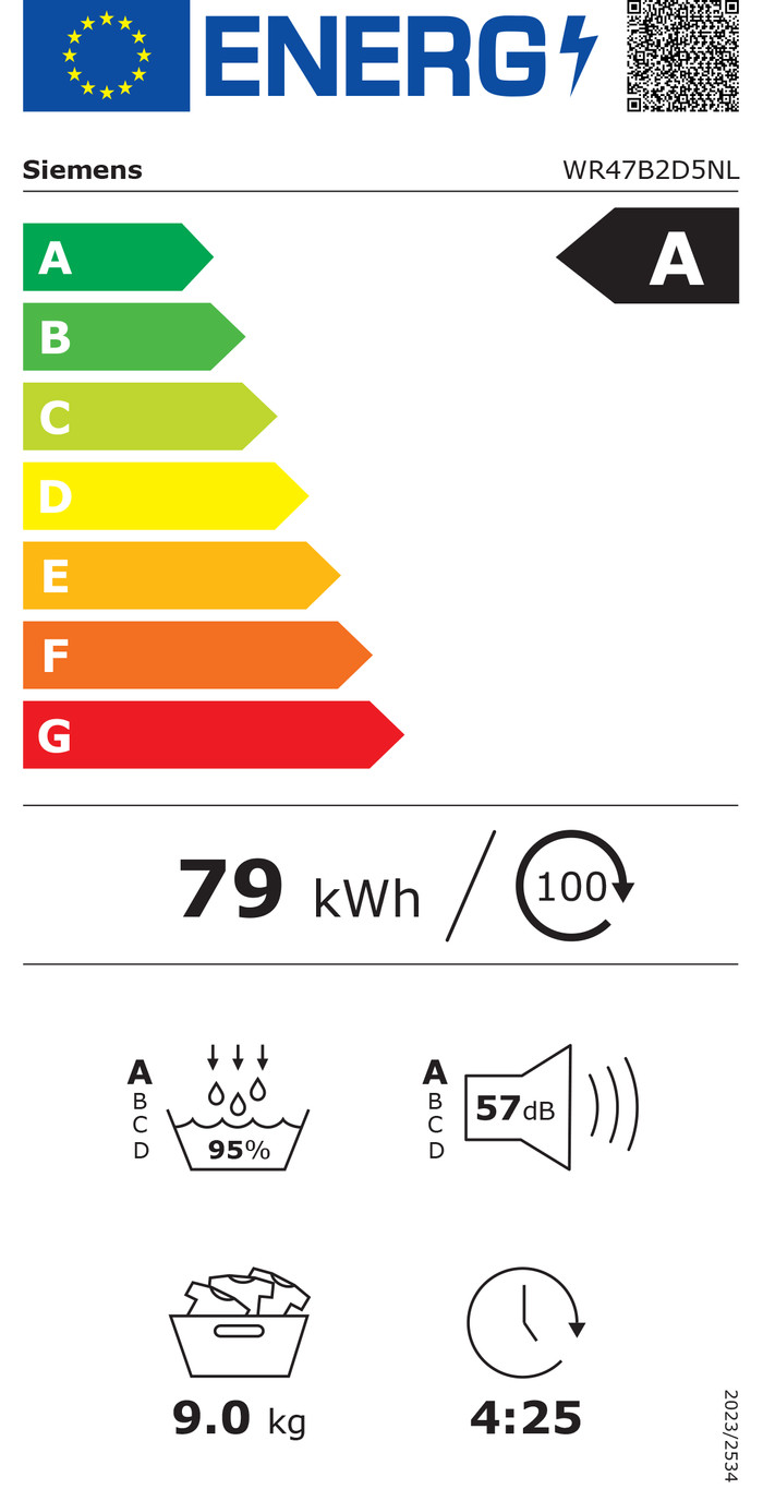 Siemens WR47B2D5NL energy label