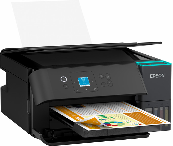 Epson EcoTank ET-2950 + 1 set extra inktflesjes linkerkant