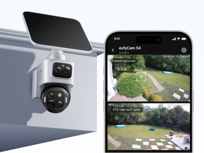 EufyCam S4 3-Pack product in gebruik