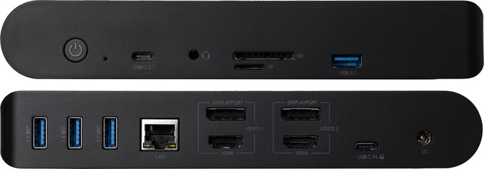 BlueBuilt DisplayLink Docking Station Pro met USB-C Zilver samengesteld product