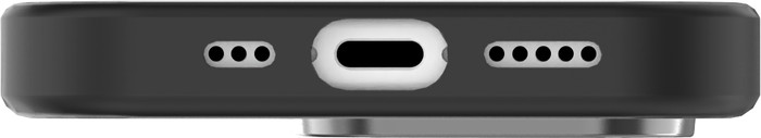 Just in Case Apple iPhone 16 Pro Back Cover met MagSafe en Valbescherming Zwart onderkant