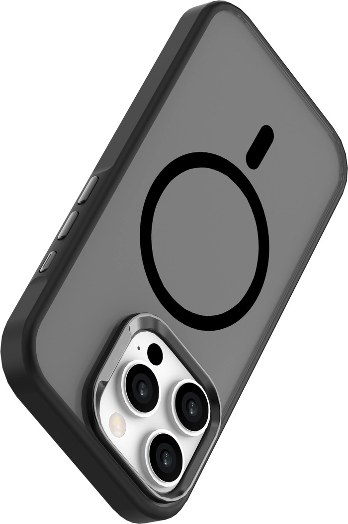 Just in Case Apple iPhone 16 Pro Back Cover met MagSafe en Valbescherming Zwart rechterkant