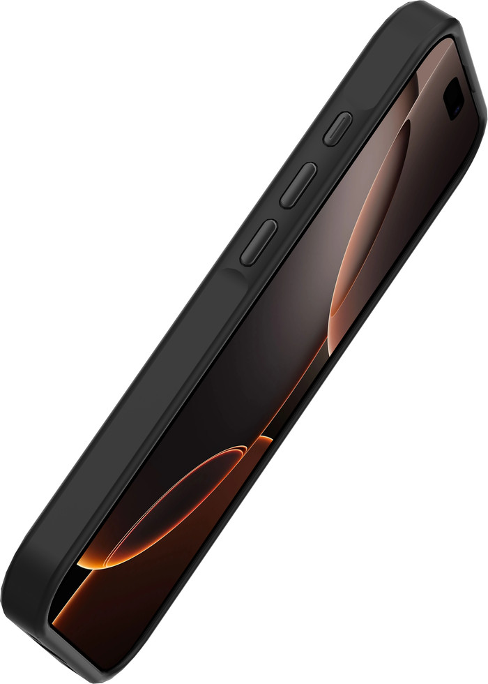 Just in Case Apple iPhone 16 Pro Back Cover met MagSafe en Valbescherming Zwart linkerkant