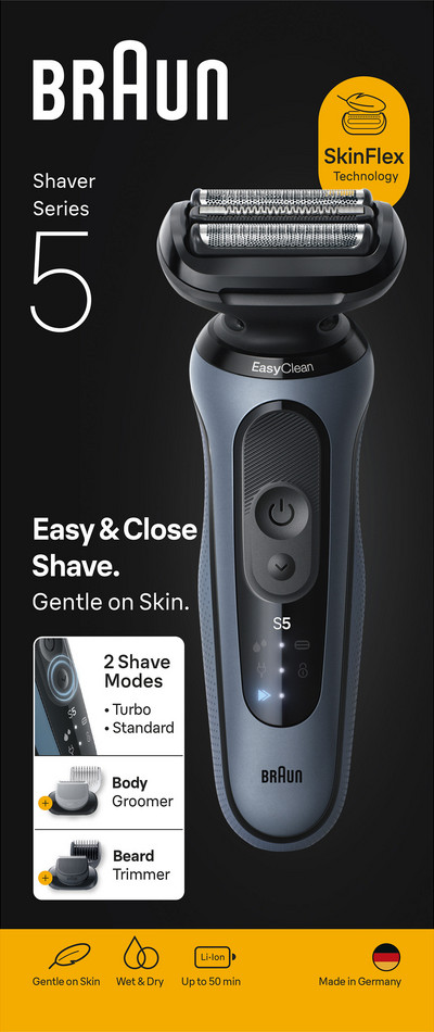 Braun Series 5 52-A1650S Azure packaging