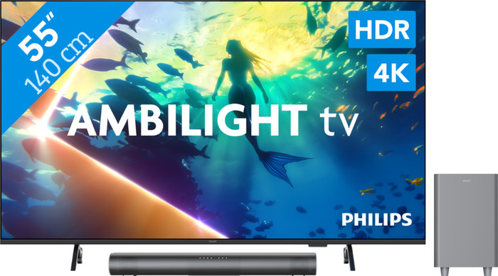 Philips Ambilight 55 inches PUS8000 4K (2025) + Philips TAB6100 Main Image