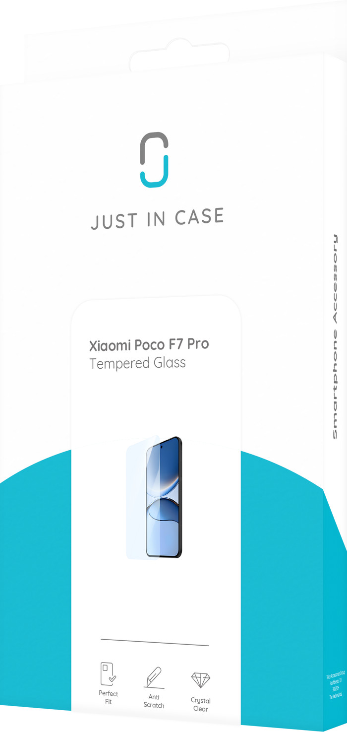 Just In Case Tempered Glass Xiaomi Poco F7 Pro Screen Protector packaging
