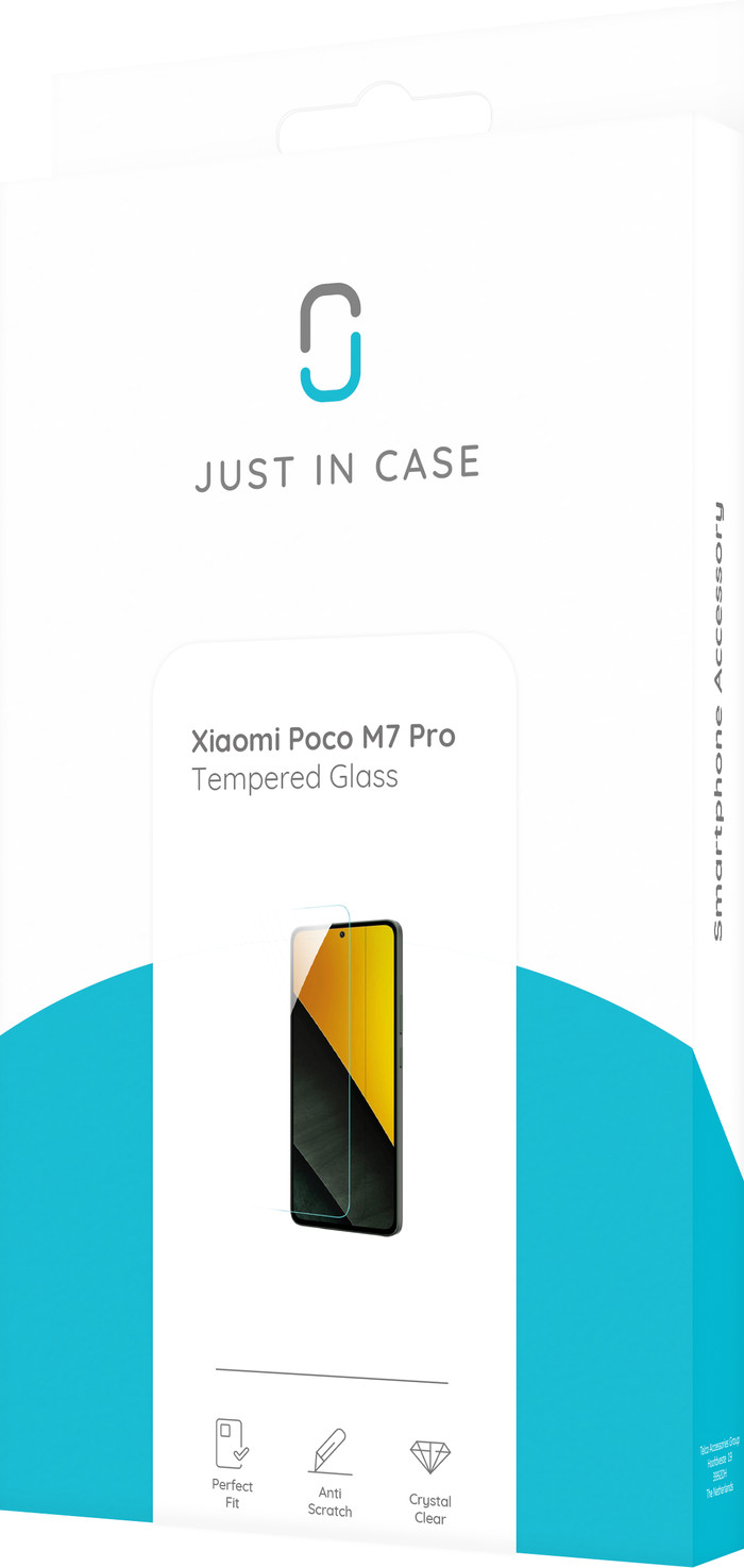 Just In Case Tempered Glass POCO M7 Pro Screen Protector packaging