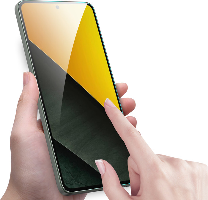 Just In Case Tempered Glass POCO M7 Pro Screen Protector product in use