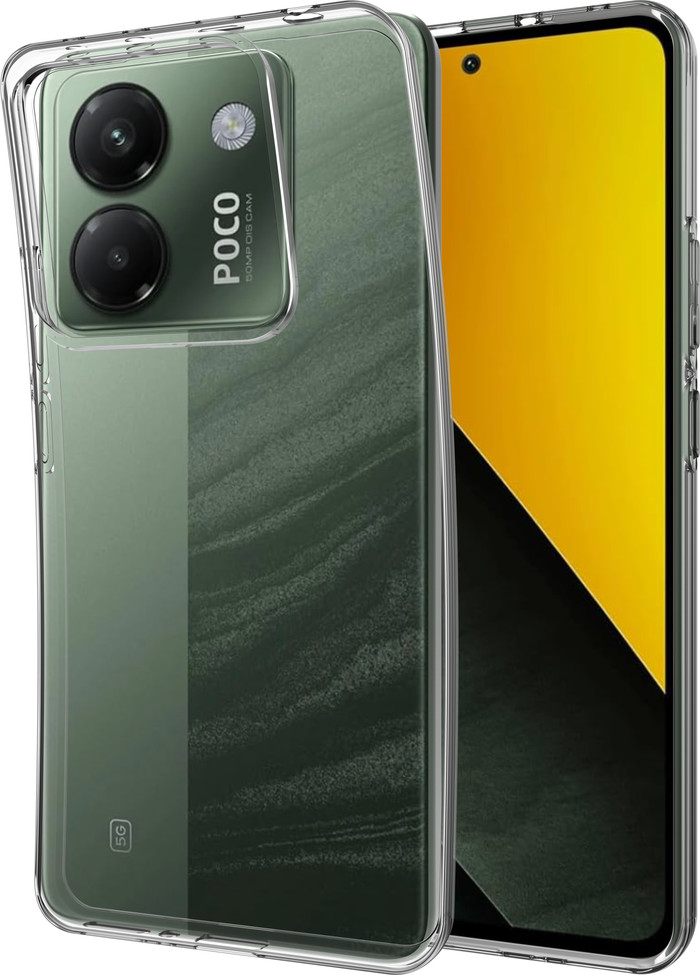 Just in Case Soft Design POCO M7 Pro Back Cover Transparant rechterkant