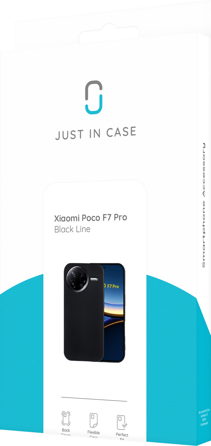 Just in Case Soft Design Xiaomi Poco F7 Pro Back Cover Zwart verpakking