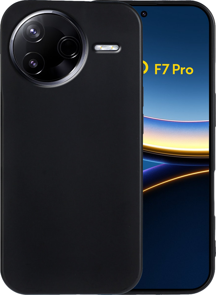 Just in Case Soft Design Xiaomi Poco F7 Pro Back Cover Zwart rechterkant