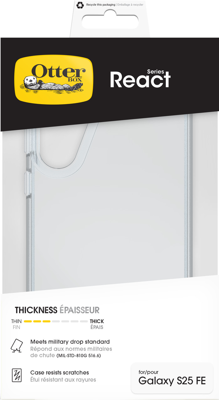 Otterbox React Samsung Galaxy S25 FE Back Cover Transparant verpakking