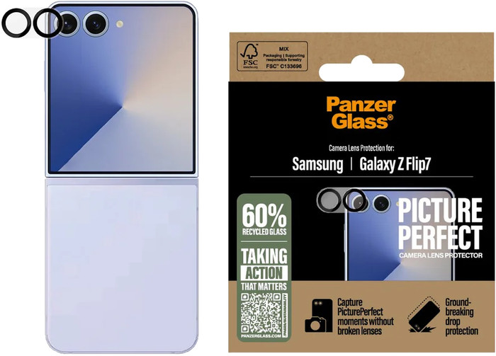 PanzerGlass PicturePerfect Samsung Galaxy Z Flip 7 Camera Lens Protector Glass detail