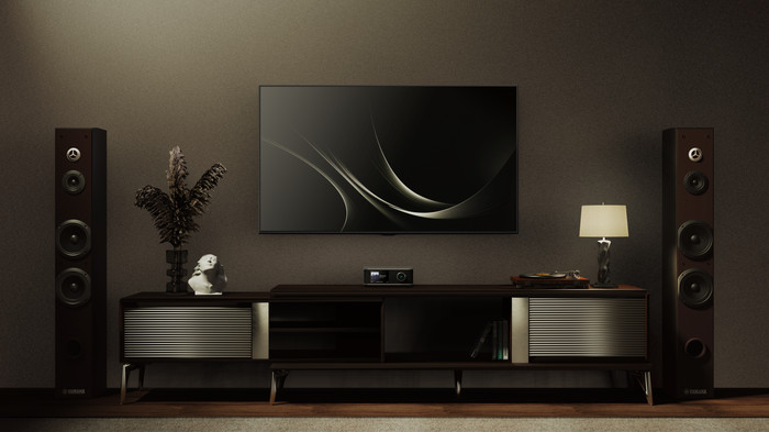 WiiM Amp Ultra Grijs product in gebruik