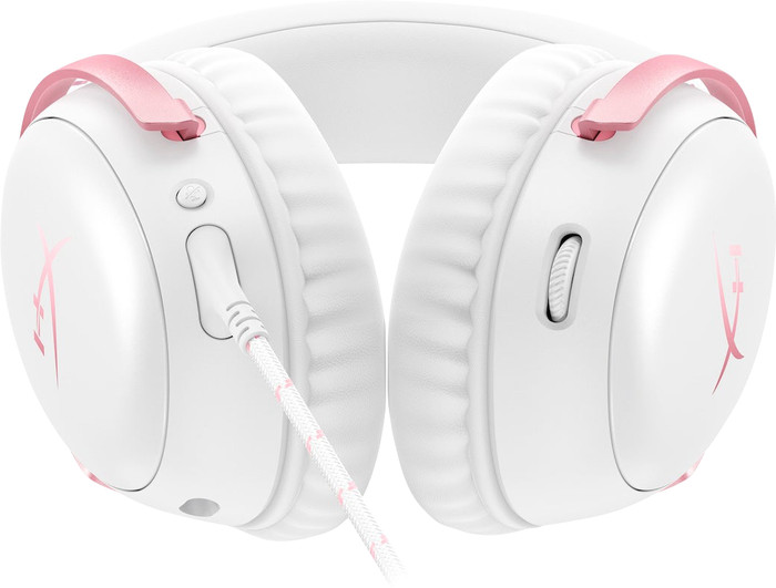 HyperX Cloud III Wired Gaming Headset - White/Pink (PC, PS5, Xbox Series X|S) bottom