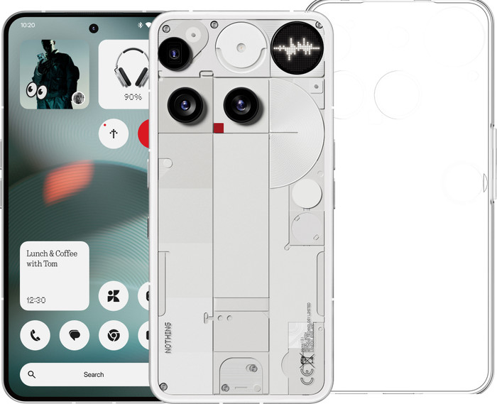Nothing Phone (3) 256GB Wit 5G + Just in Case Back Cover Transparant Main Image