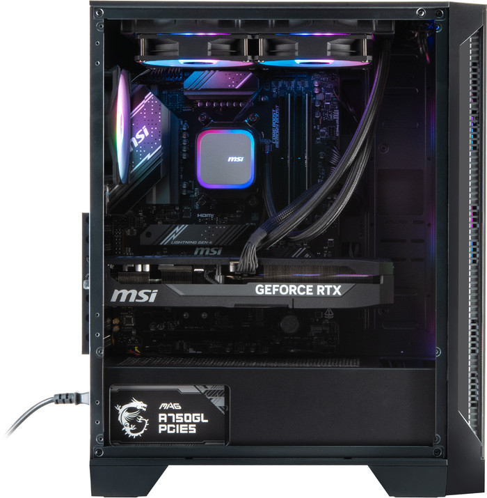 Cobalt x POWERED BY MSI - Tier 2 - RTX 5070 Ti - Ryzen 7 9800X3D - 32GB - 2TB SSD left side