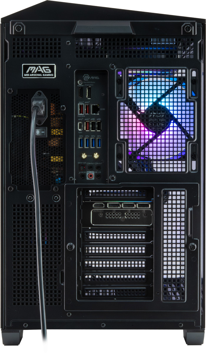 Cobalt x Powered by MSI - Tier 3 - RTX 5080 - Ryzen 7 9800X3D - 32GB - 2TB SSD achterkant