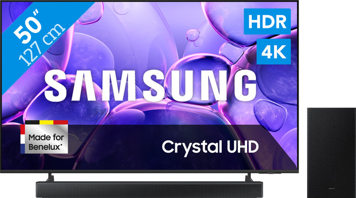 Samsung 50" Crystal UHD U8070F (2025) + Samsung HW-B66CF Zwart Main Image