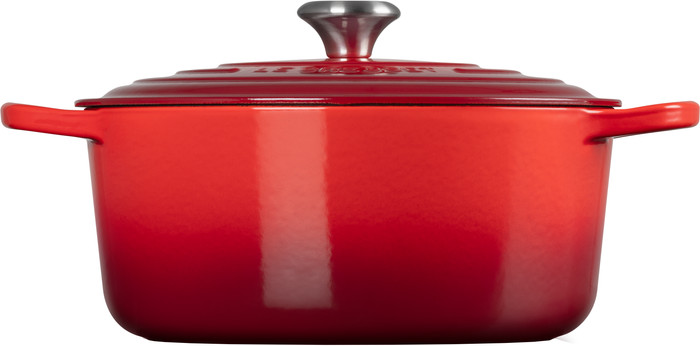 Le Creuset Signature Ronde Braadpan 28 cm Kersenrood voorkant