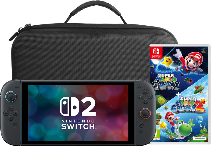 Nintendo Switch 2 + Super Mario Galaxy 1+2 + BlueBuilt Travelcase Main Image