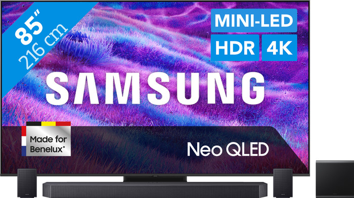 Samsung 85" Neo QLED QN80F 4K (2025) + Samsung HW-Q990F Zwart Main Image