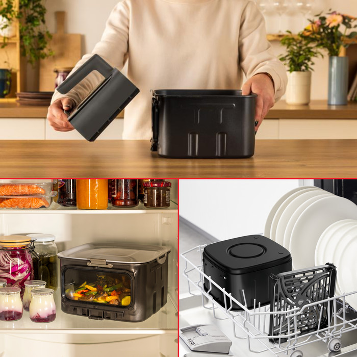 Tefal Easy Fry Silence EY846H product in gebruik