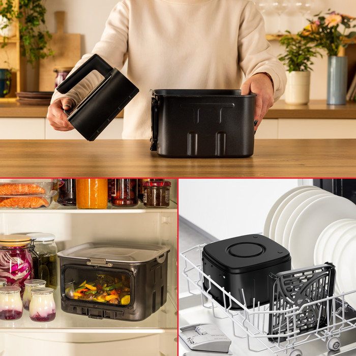 Tefal Easy Fry Smart & Silence EY876D product in gebruik