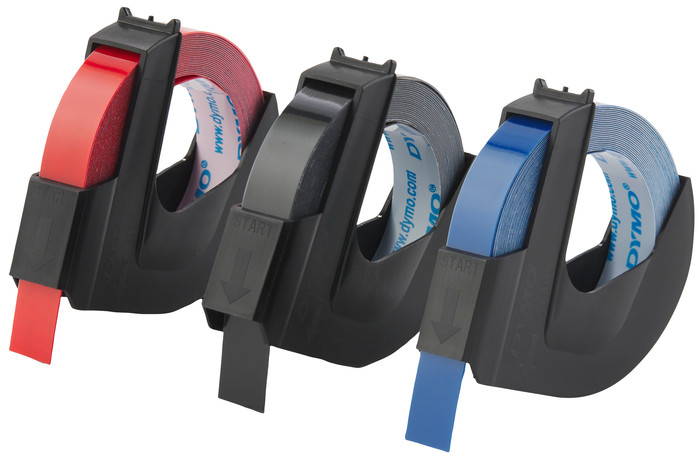 DYMO Embossing Tape 9mm 3 kleuren pack voorkant
