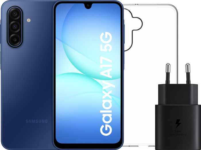 Samsung Galaxy A17 128GB Blauw 5G + Accessoirepakket Main Image