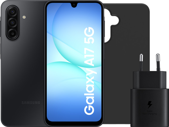 Samsung Galaxy A17 128GB Zwart 5G + Accessoirepakket Main Image