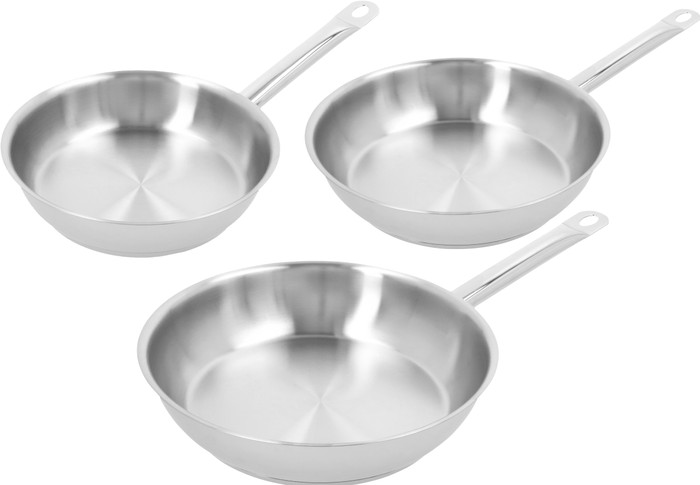 Demeyere Cosi 3 Stainless Steel Frying Pan Set 24cm + 28cm + 32cm Main Image