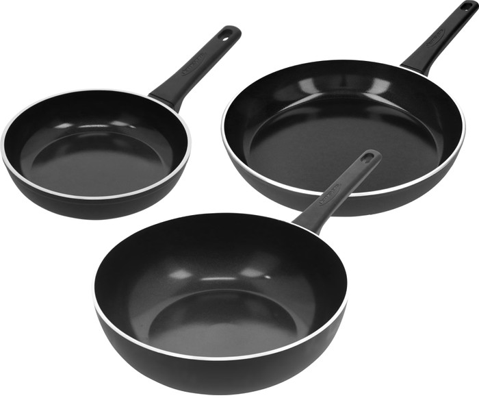 Demeyere Alu Cosi 3 Ceramic Frying Pan Set 24cm + 28cm + Wok 28cm Main Image