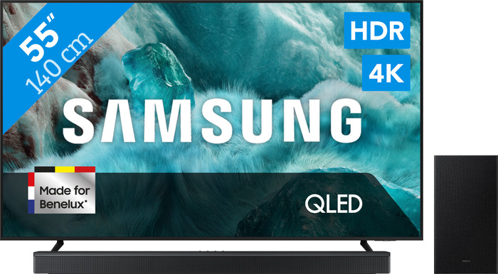 Samsung 55 inches QLED 4K Q7F4 (2025) + Samsung HW-B750F Black Main Image