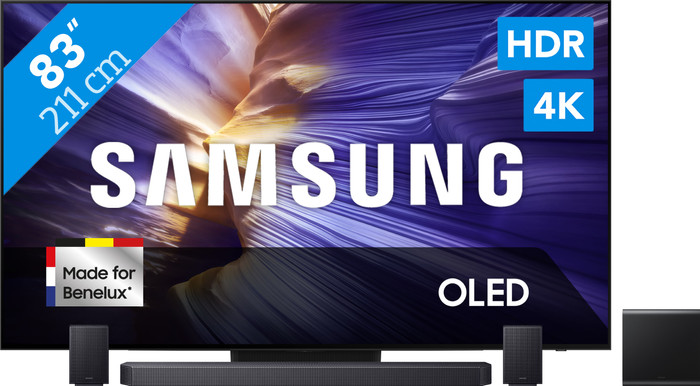 Samsung 83" OLED S90F (2025) + Samsung HW-Q930F Zwart Main Image