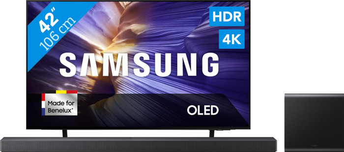 Samsung 42 inches OLED S90F (2025) + Samsung HW-QS700F Black Main Image