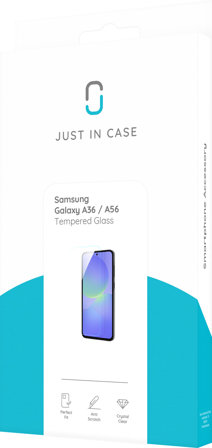 Just In Case Tempered Glass Samsung Galaxy A36/A56 Screen Protector packaging