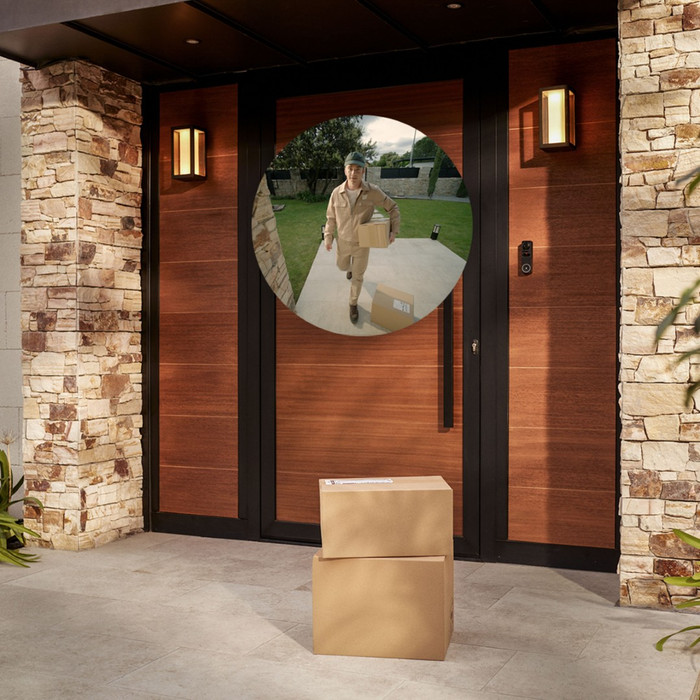 Hue Secure Bedrade Videodeurbel product in gebruik