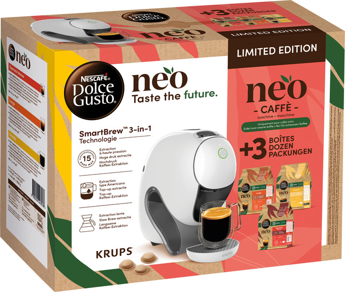 KRUPS NESCAFÉ Dolce Gusto NEO Caffè YY5729FD + 3 coffee boxes packaging