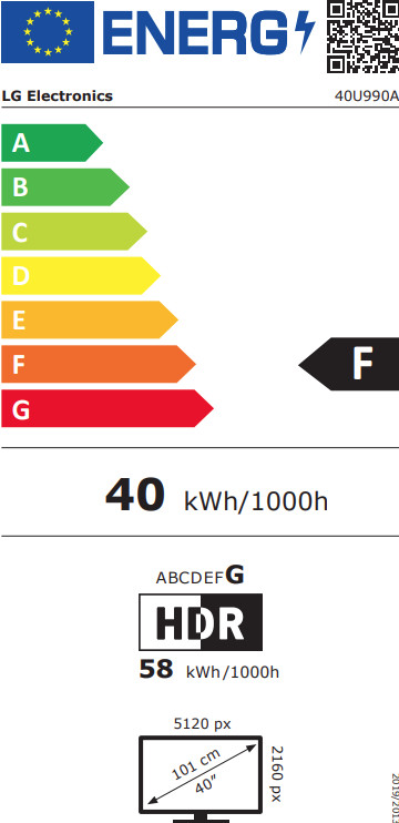 LG UltraWide 49U950A-W energielabel