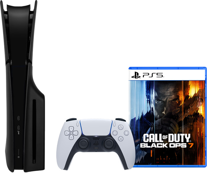 PlayStation 5 Slim Disc Edition + Call of Duty: Black Ops 7 + Covers Black Main Image