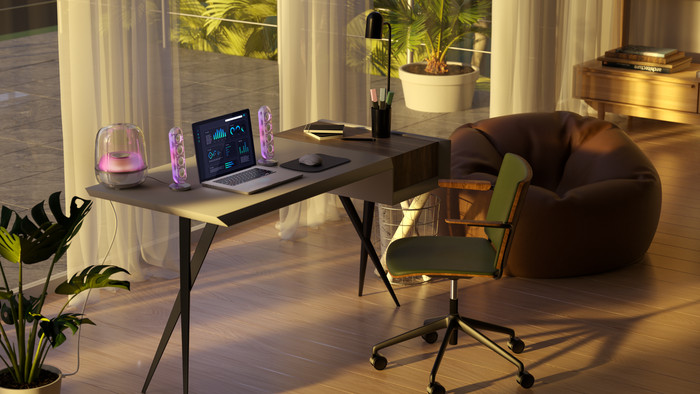 Harman Kardon SoundSticks 5 White product in use