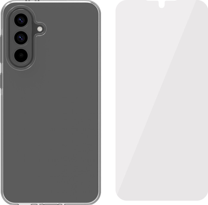 BlueBuilt Back Cover Samsung Galaxy A56 Transparant + Screenprotector Glas Main Image